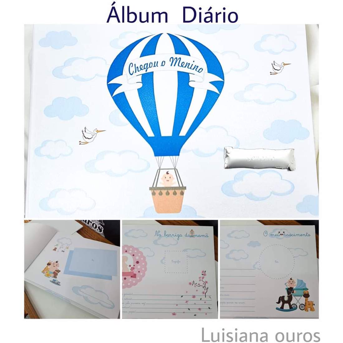 Álbum Diário de bebé  MENINO REF  21 2130 029103 SUSTENTA MARGEM