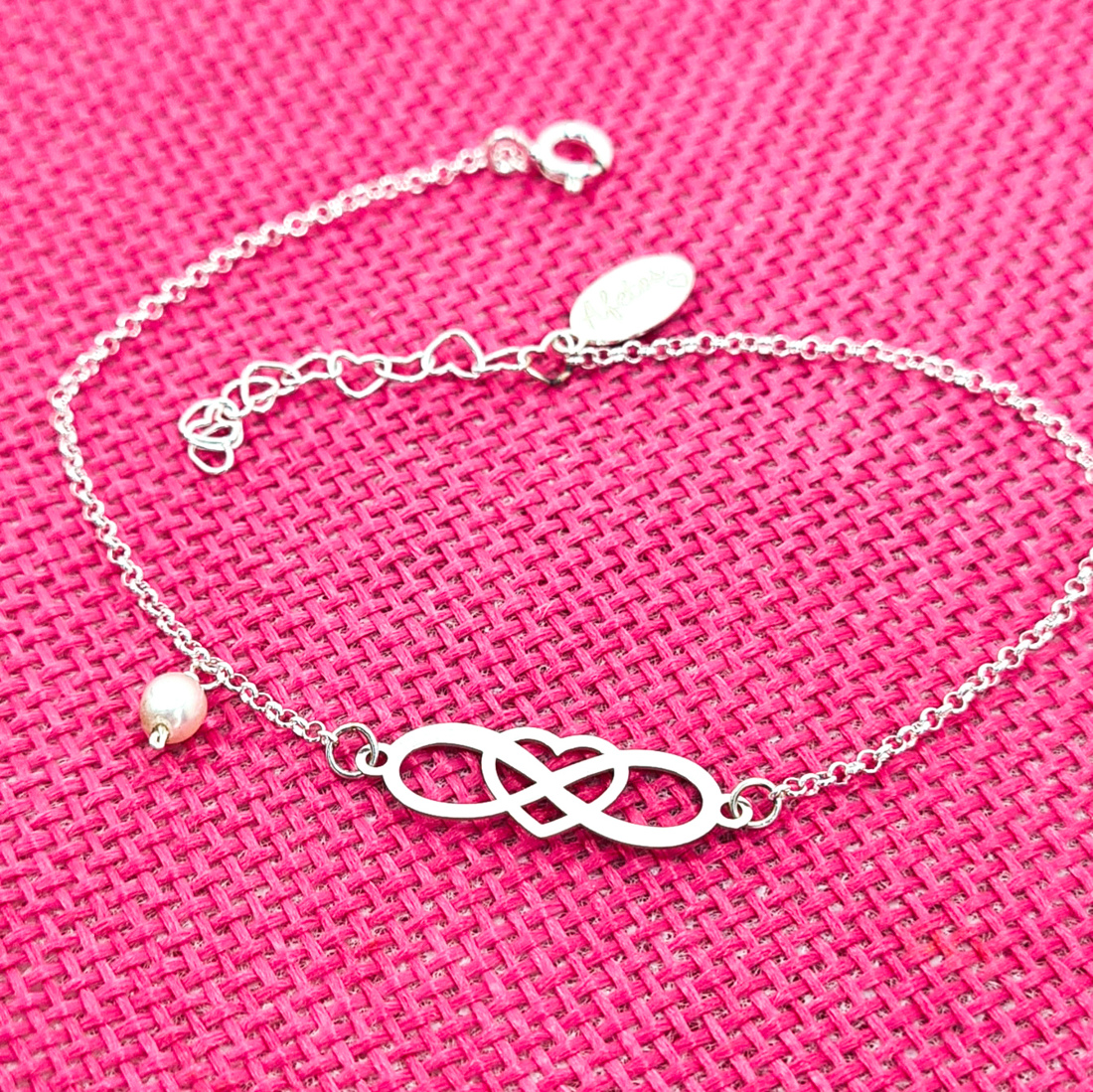 PULSEIRA INFINITO CORAÇÃO 5001798/950 Prata 925 AFETOS