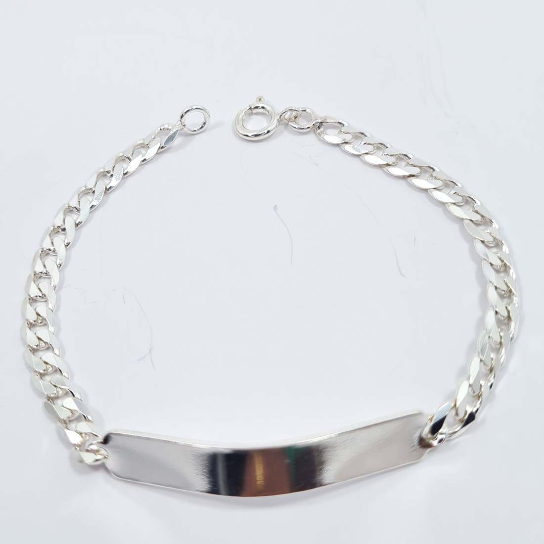 PULSEIRA HOMEM BARBELA CHAPA PU82150 JJFF PRATA 