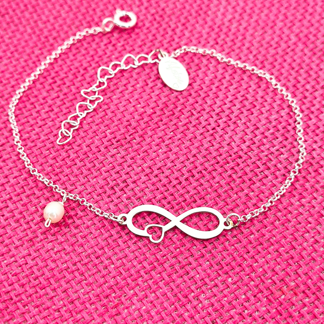 PULSEIRA INFINITO MINI CORAÇÃO 5001798/950 Prata 925 AFETOS