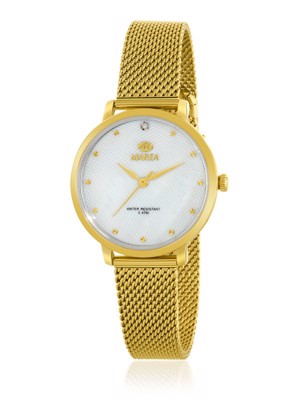 RELÓGIO MAREA SENHORA  BRACELETE MILANESA DOURADO  B54243/3