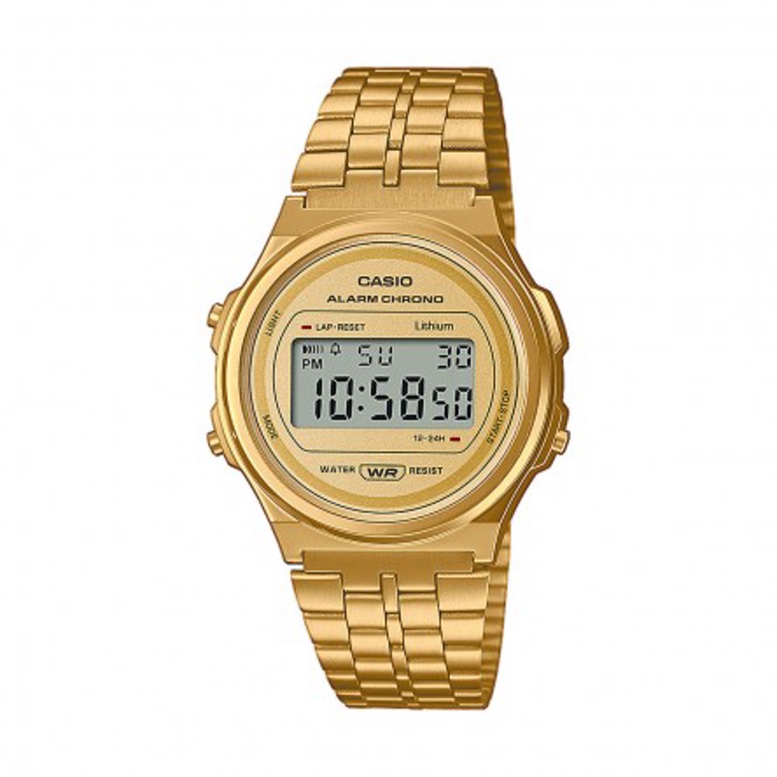 RELÓGIO CASIO VINTAGE DOURADO A171WEG-9AEF